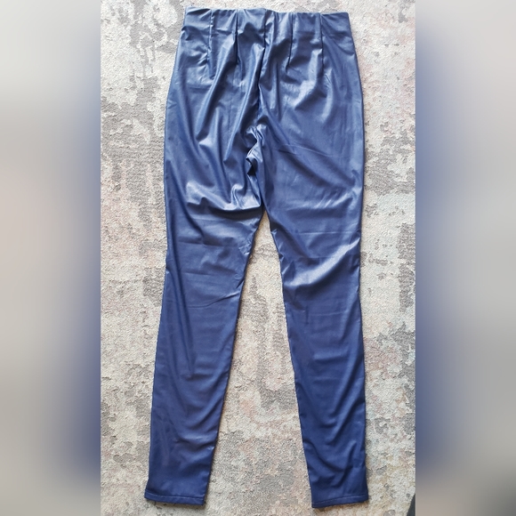 JJXX funky leather look purple high waist pants fully soft lined - Picture 3 of 10